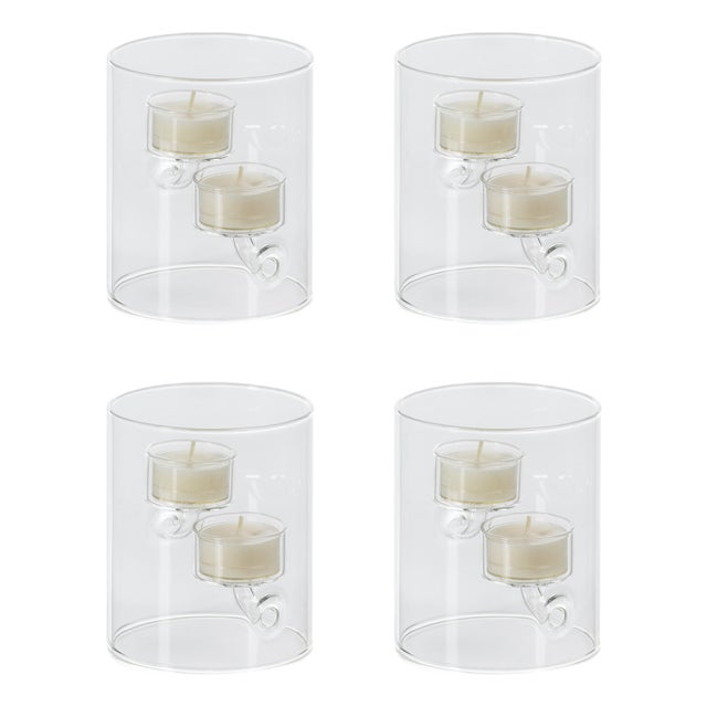 Kelly 4-Piece Set Double Tealight Holder/Hurricane For Sale
