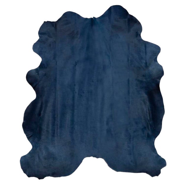 Navy Blue Cow Hide Rug 7′ × 8′ Chairish