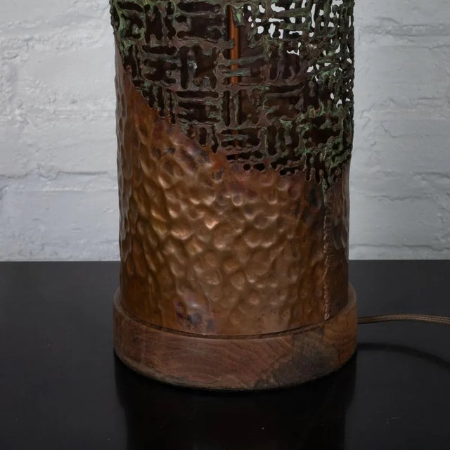 Brutalist Cylindrical Table Lamp by Fantoni For Sale - Image 11 of 12