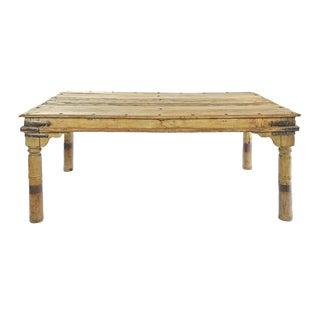 Indian Wooden Dining Table, 1940s For Sale