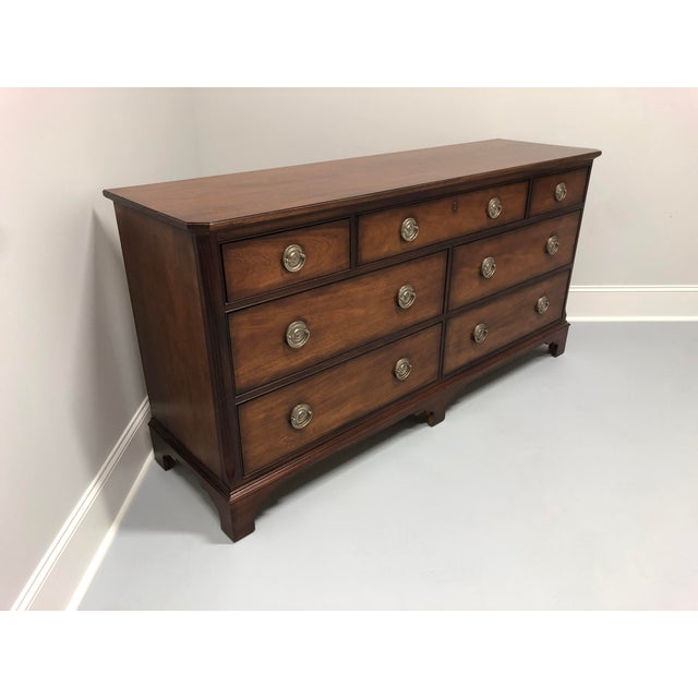 Ethan Allen Elliott Mahogany Chippendale Double Dresser Chairish