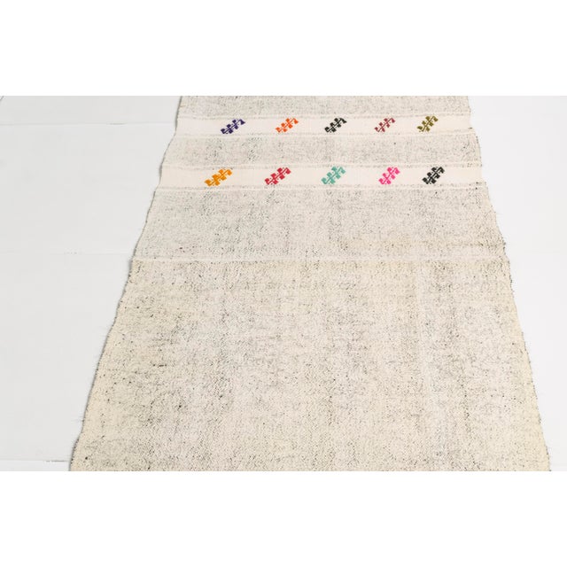 Off-white Vintage Geometric Kilim For Sale - Image 8 of 10