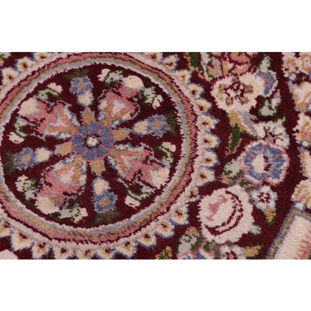 1990s Shabby Chic Pak-Persian Red/Red Wool Rug - 2'7'' X 4'5'' For Sale - Image 5 of 9