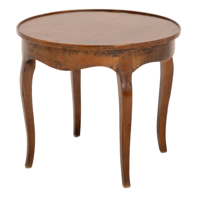 Italian Circular Walnut Occasional Table For Sale