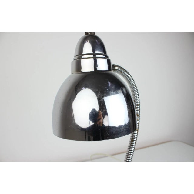 Vintage Table Chrome Lamp, 1950s For Sale - Image 6 of 12