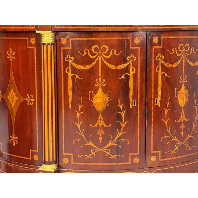 Wood A Pair of Italian Neoclassical, Marquetry, Satinwood, Demilune Chests, Italy, 19th C. For Sale - Image 7 of 18