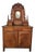 Antique Carved Wood Vanity Dresser With Mirror For Sale