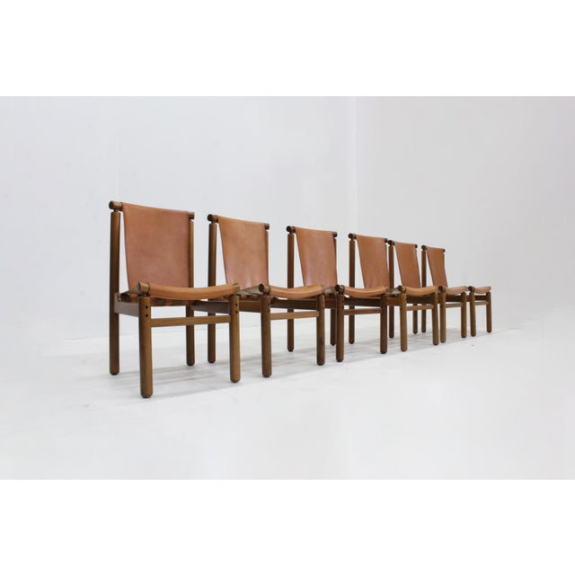 Leather Dining Chairs by Ilmari Tapiovaara for La Permanente Mobili Cantù, 1950s, Set of 6 For Sale - Image 13 of 13
