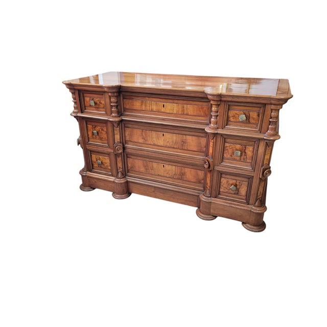 Wood American Block Front Chest of Drawers For Sale - Image 7 of 10