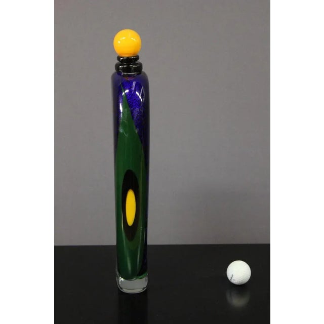 Large Multi-Layered Glass Vase by Alain Guillot, 1992 For Sale - Image 3 of 7