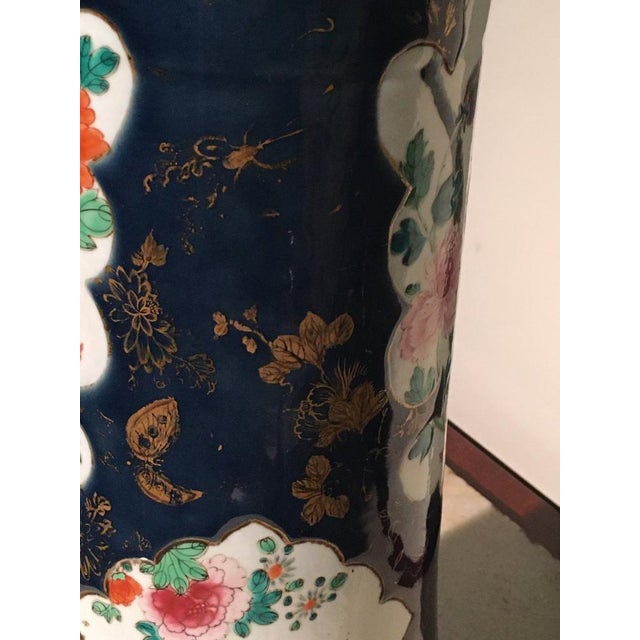 Antique Trumpet Vases and Lidded Jar, Set of 3 For Sale - Image 3 of 13