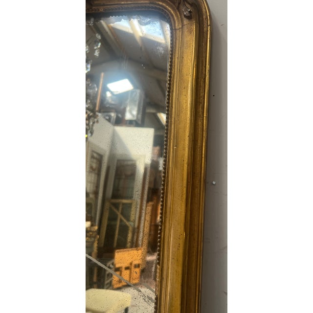 Rococo Style Gilded Mirror in Wood and Gilded Stucco, 1800s For Sale - Image 3 of 13