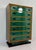 Italian Chest of Drawers in Emerald Green Parchment and Walnut with Black Details, 1950s For Sale - Image 4 of 15