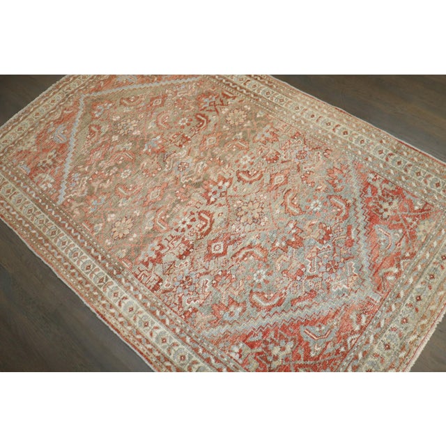 Textile Soft Brown Field Malayer Accent Rug no. j5248 For Sale - Image 7 of 8