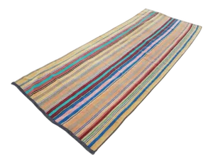 Vintage Striped Turkish Kilim Runner