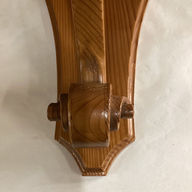 Vintage Wood Wall Shelf From England For Sale - Image 4 of 12