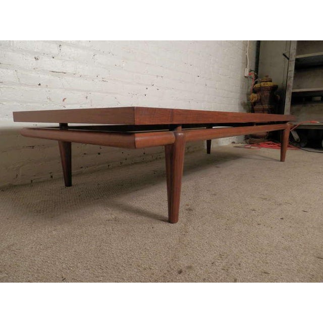1960s Mid-Century Modern Coffee Table with Marble Inserts by John Widdicomb For Sale - Image 5 of 7