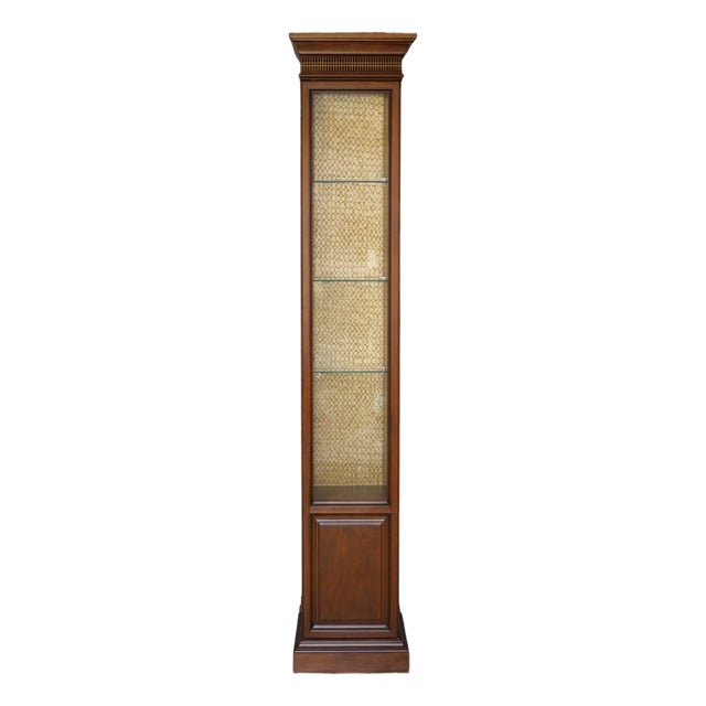 Late 20th Century Brandt Solid Cherry Chippendale Diminutive Curio Cabinet For Sale