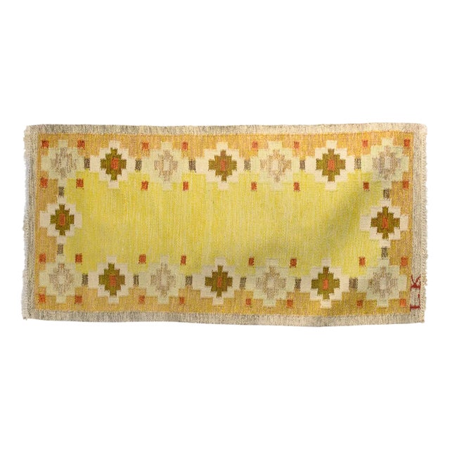 Swedish Rug by L.K, 1960s For Sale