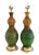 Mid Century Modern Green & Amber Ceramic Table Lamps - a Pair For Sale - Image 9 of 9