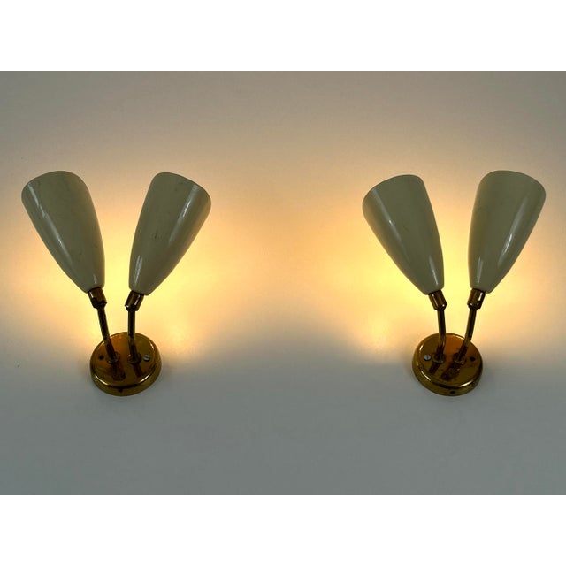 Mid-Century Modern Wall Lamps, Italy, 1950s, Set of 2 For Sale - Image 4 of 18