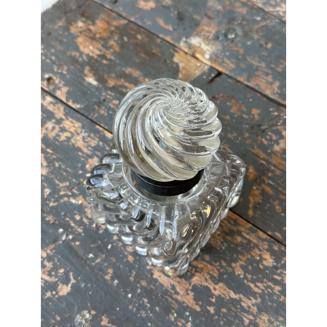 Vintage Swirling Cast Glass + Metal Inkwell, Circa Late 19th - Early 20th Century For Sale In New York - Image 6 of 13
