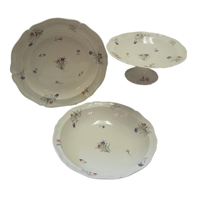 Mid 20th Century French Limoges Serving Pieces - Set of 3 For Sale