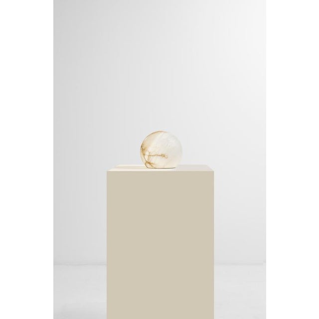 Contemporary Wireless Moon Small Table Lamp by United Alabaster For Sale - Image 3 of 18