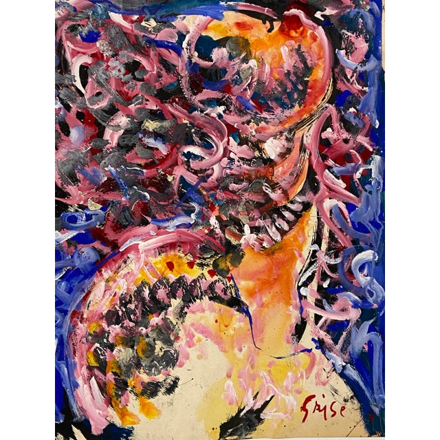 1960s Abstract Expressionism Vintage Nude of Woman by Hendrik Grise For Sale - Image 5 of 11