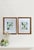 Original minimalist abstract painting on French hand crafted cotton paper. Framed in a solid Mahogany locally crafted...