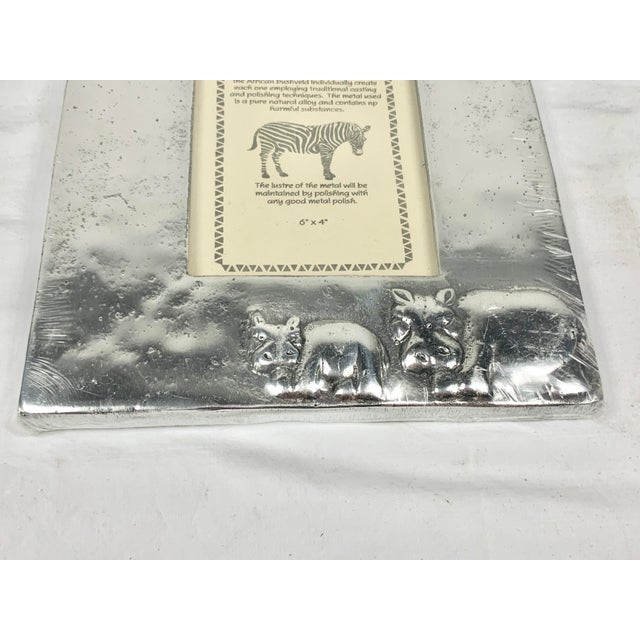 Pewter Hippo and Rhino South African Picture Frame Chairish