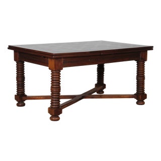 French Extendable Dining Table, 1940s For Sale