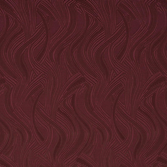 Traditional Schumacher Quilted Waves Indoor/Outdoor Fabric In Merlot For Sale - Image 3 of 6