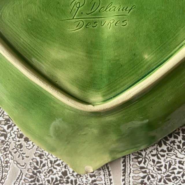 Vintage French Majolica Manta Ray Dish Platter, 1960 For Sale - Image 9 of 10