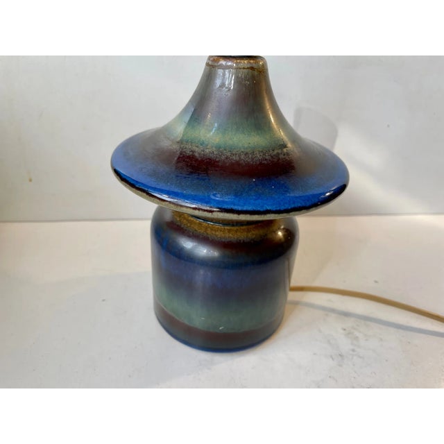 Mid-Century Glazed Ceramic Diablo Table Lamp by Einar Johansen for Søholm, 1960s For Sale - Image 10 of 12
