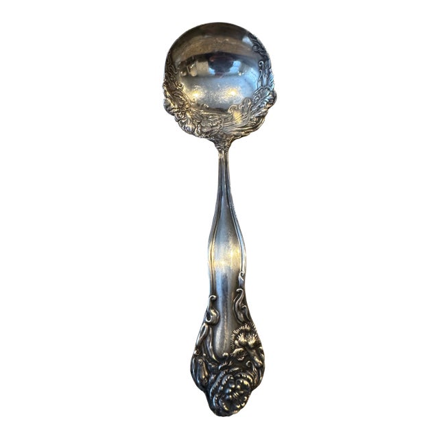 Antique Simpson Hall & Miller Sterling Silver Gravy Ladle For Sale