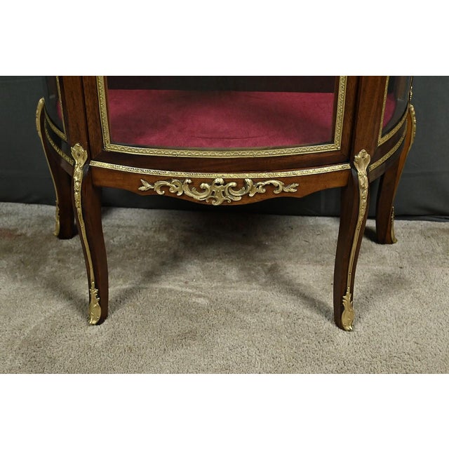 Small Antique Mahogany Display Cabinet, 1890s For Sale - Image 10 of 18