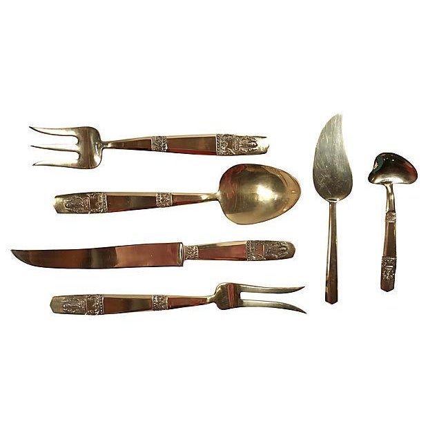 Thai Brass Flatware, 30 Pieces Chairish