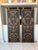 Hollywood Regency Vintage Maitland Smith Hand Painted UrnWall Panels With Brass Lion Finials - A Pair For Sale - Image 3 of 14