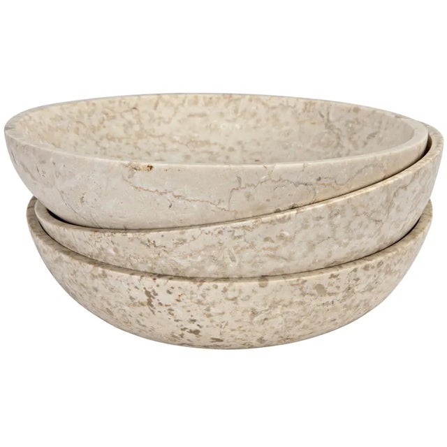 2020s NOIR Marble Bowls, Set of 3 For Sale - Image 5 of 6