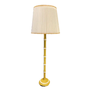 1960s Mid Century Yellow Floor Lamp With Shade