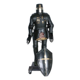 Knight Armour with Shield, 1950s For Sale