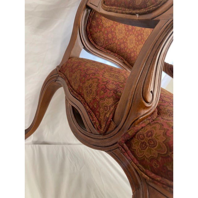 Wood French Louis XV Style Armchair For Sale - Image 7 of 9