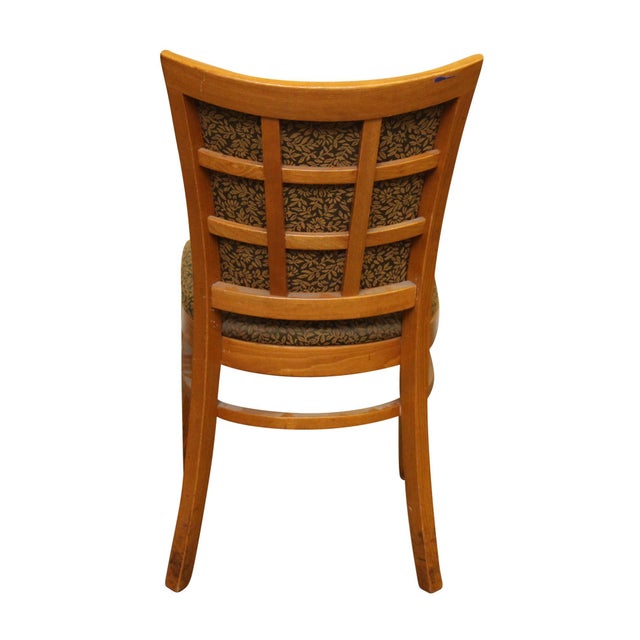 Vintage Traditional Wooden Dining Chair With Foliate Upholstery For Sale - Image 6 of 10