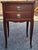 1940s Federal Style Stained Mahogany Two-Drawer Side Table Nightstand, Circa 1940s For Sale - Image 5 of 12