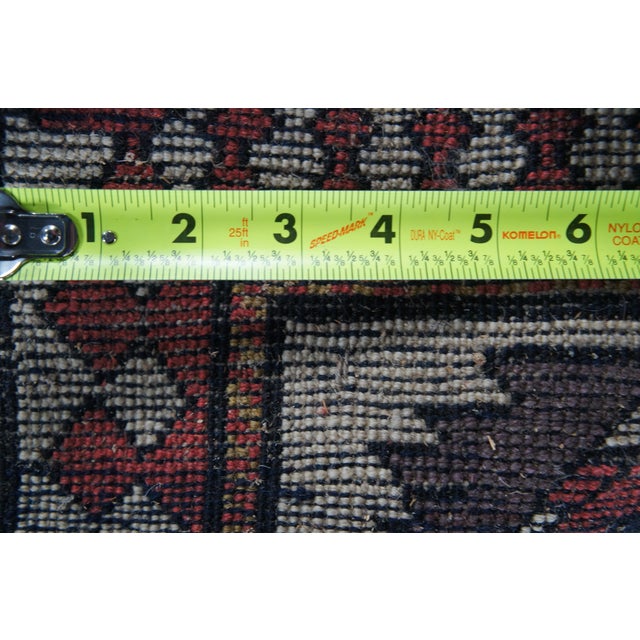 Semi Antique Hand Knotted Tribal Geometric Medallion Wool Area Rug 7' X 9' For Sale - Image 14 of 16