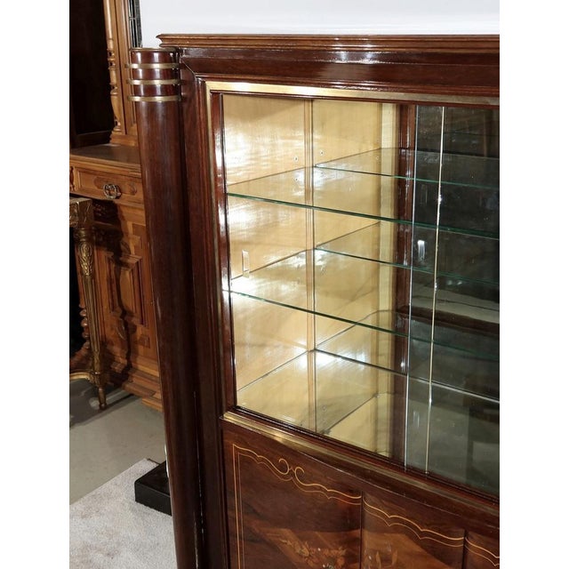 Art Deco Showcase Cabinet attributed to J. Leleu for Maison Leleu, 1940s For Sale - Image 6 of 18