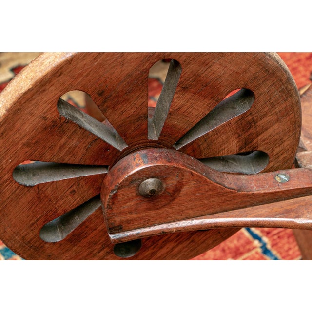 Wood Antique French Walnut Child’s Garden Wheelbarrow For Sale - Image 7 of 16