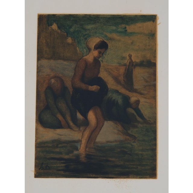 Honoré Daumier, Au bord de l'eau, Lithograph For Sale