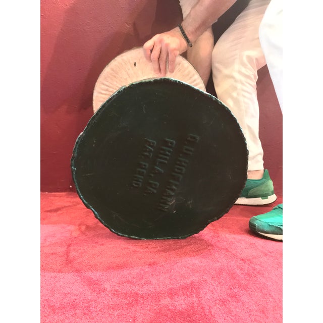 1930s Mushroom Stool Art Deco Cast Iron Hoffman of Pensilvania Seat Chair For Sale - Image 9 of 13